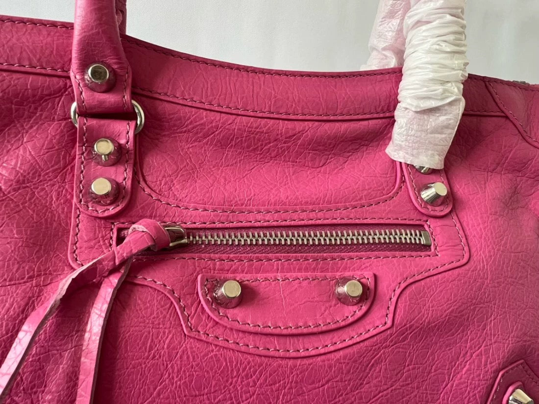 Balenciaga city leather stud bag