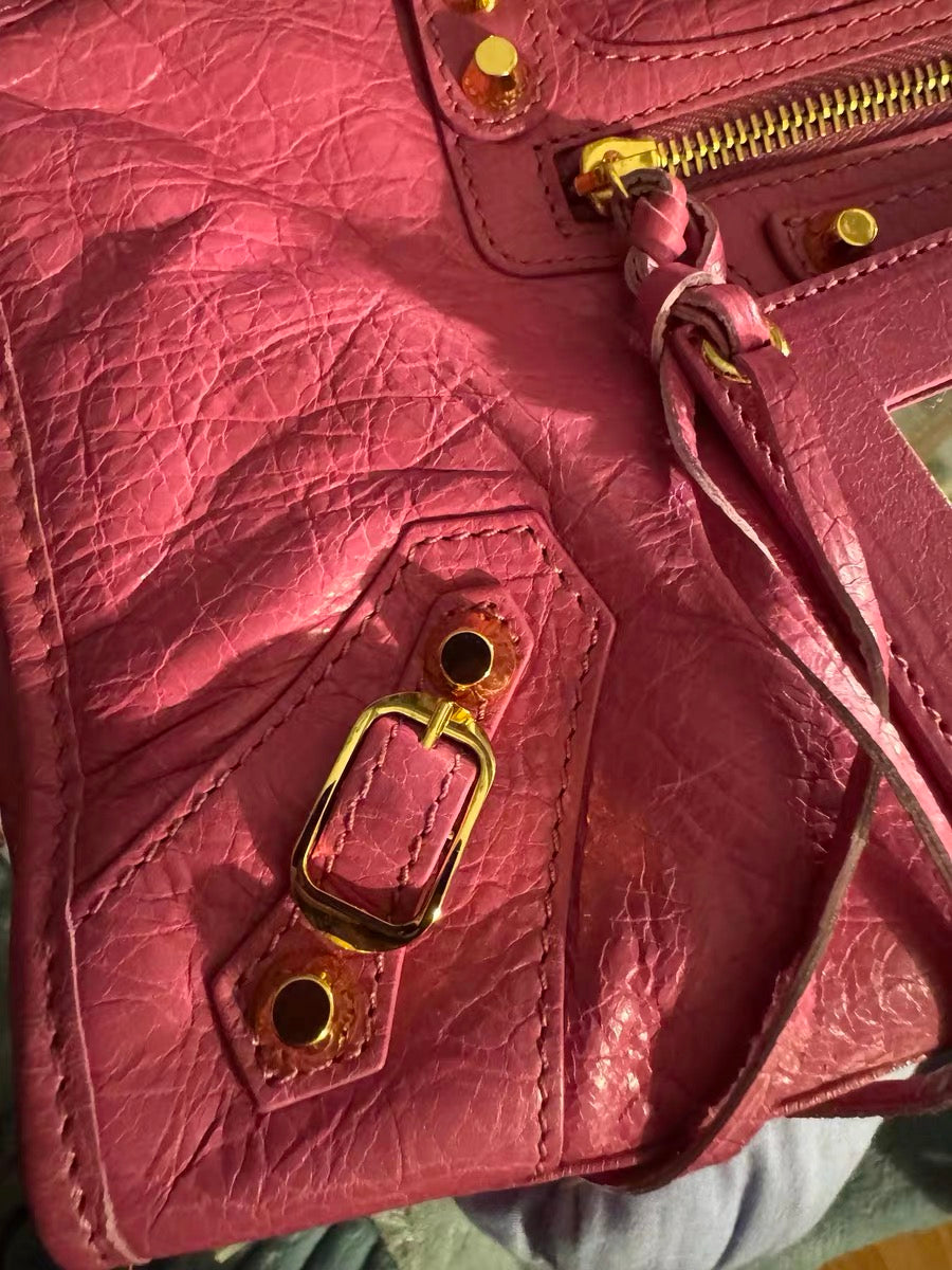 Balenciaga city leather stud bag
