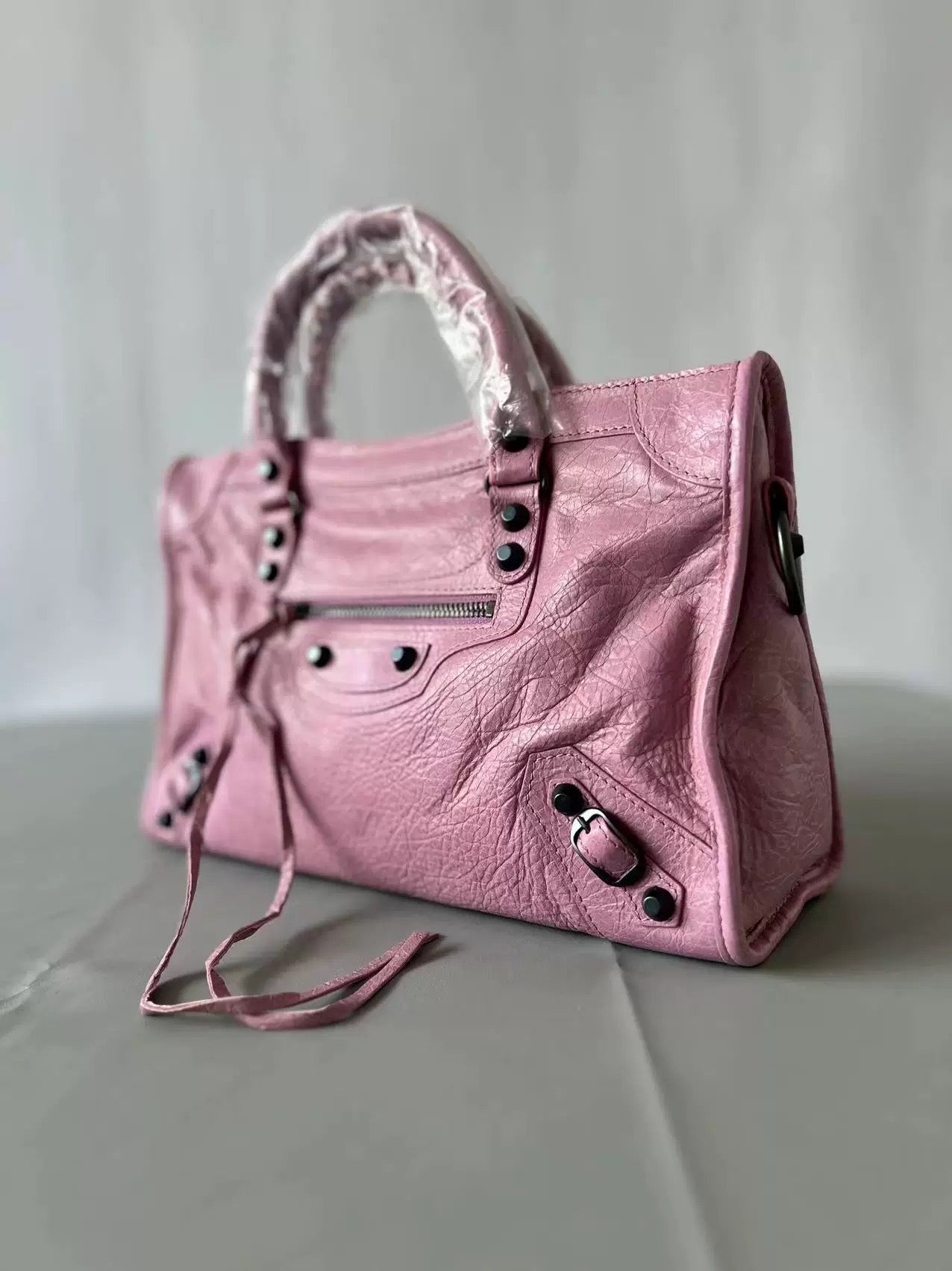 Balenciaga city leather stud bag