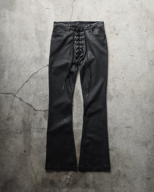 Archive black WAXED LACE UP DENIM