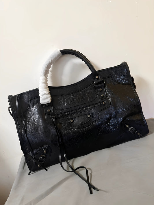 Balenciaga city leather stud bag
