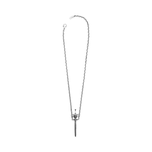 Balenciaga GOTH SWORD NECKLACE IN ANTIQUE SILVER